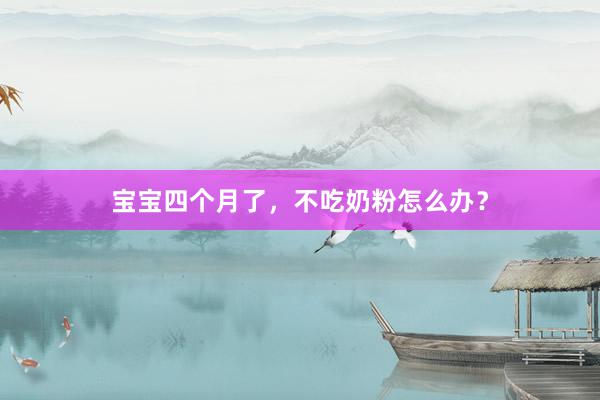 宝宝四个月了，不吃奶粉怎么办？