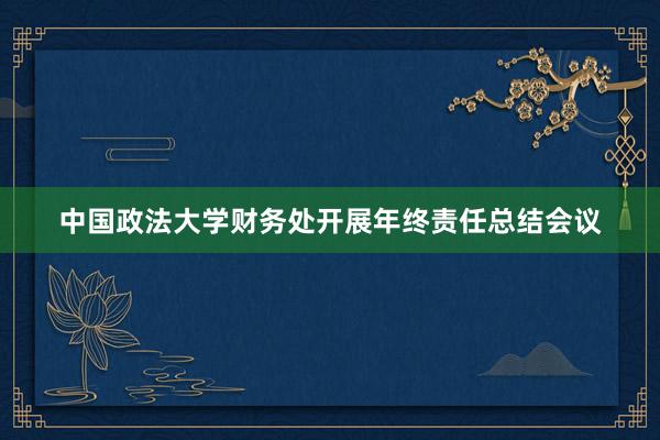 中国政法大学财务处开展年终责任总结会议