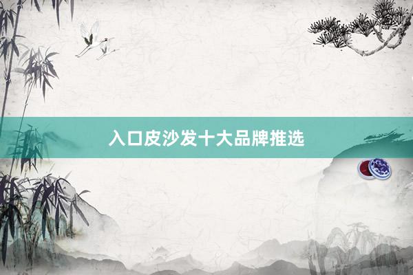 入口皮沙发十大品牌推选